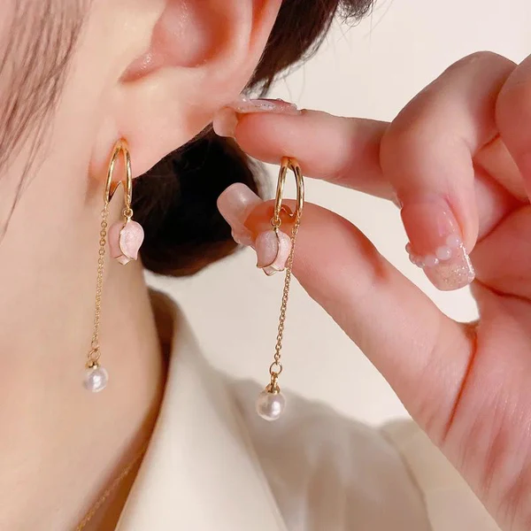 TulipChainDropEarrings